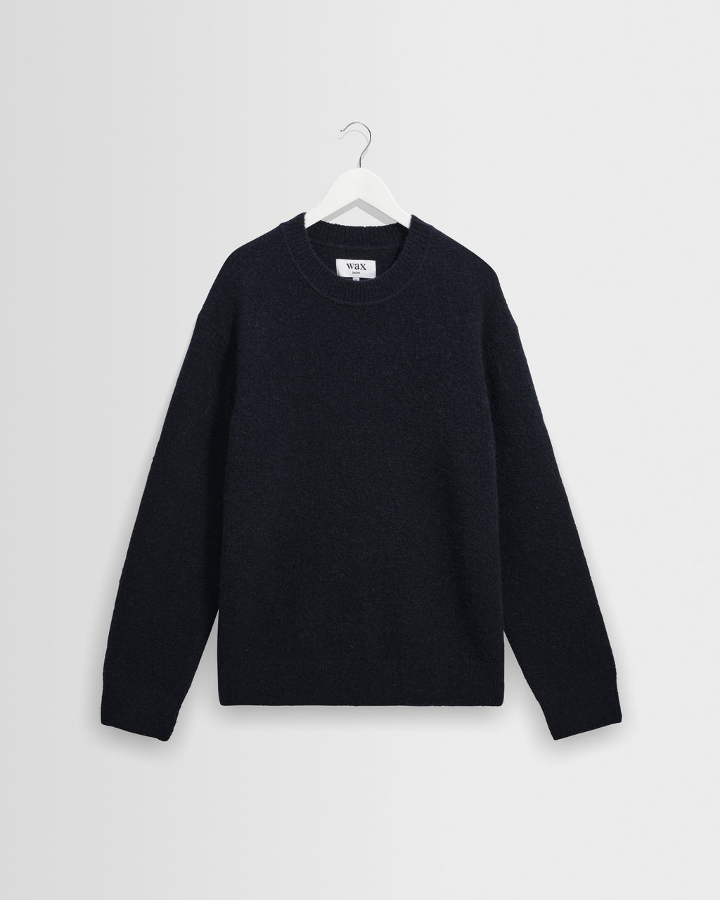 Wilde - Navy Fluffy Wool Crewneck