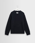 Wilde - Navy Fluffy Wool Crewneck