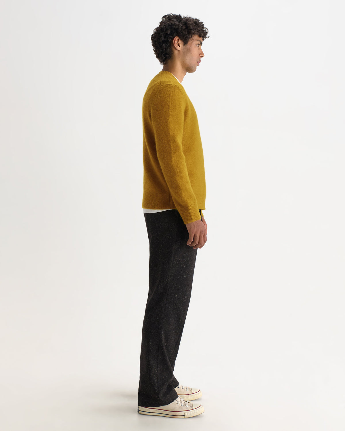 Wilde - Olive Fluffy Wool Crewneck