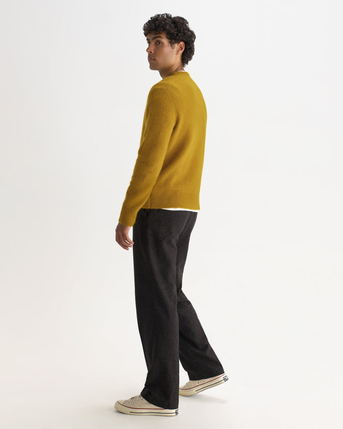 Wilde - Olive Fluffy Wool Crewneck
