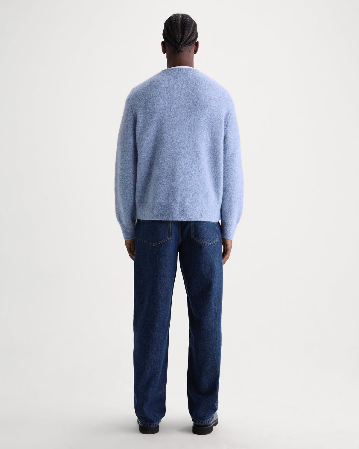 Wilde - Pale Blue Fluffy Wool Crewneck
