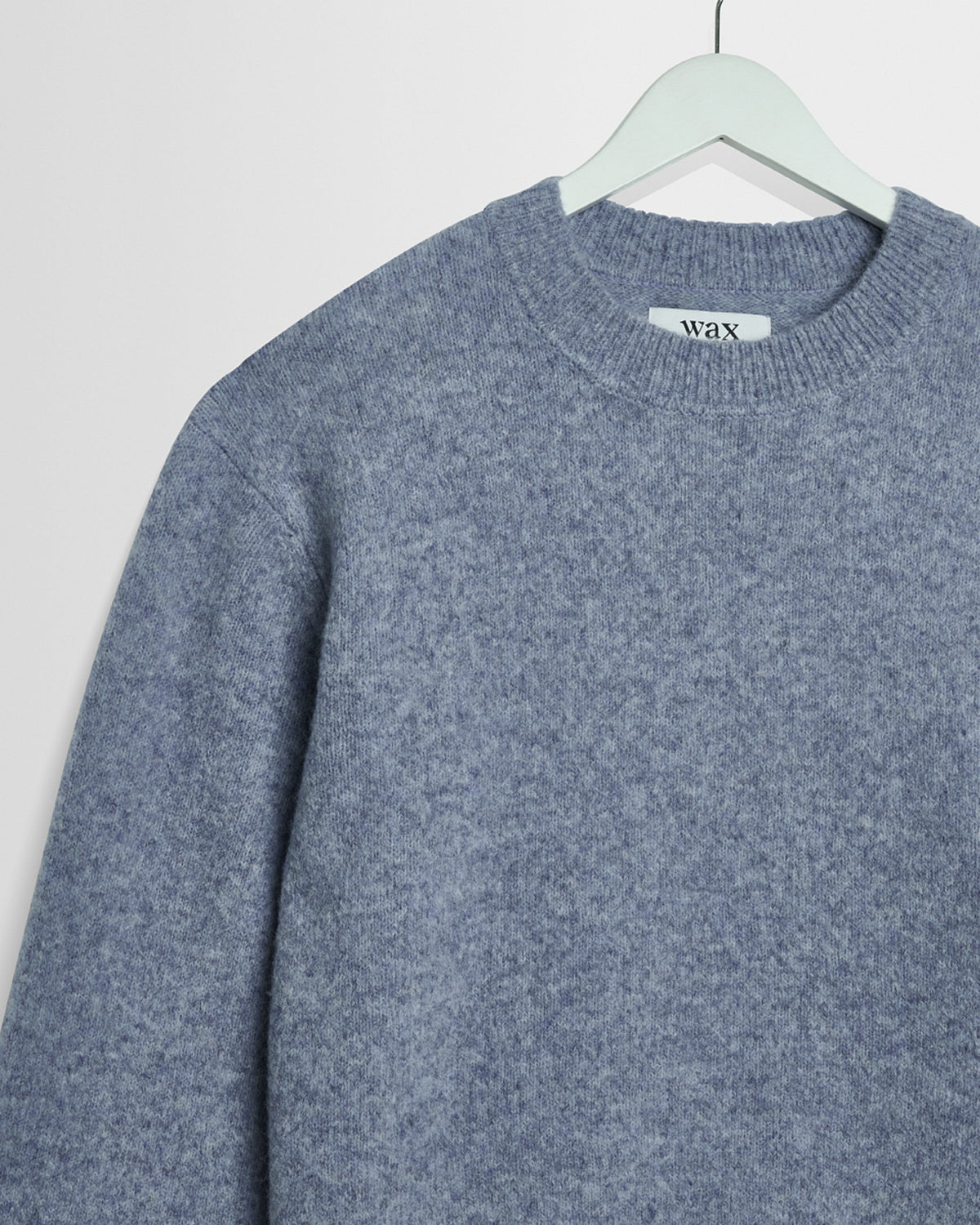 Wilde - Pale Blue Fluffy Wool Crewneck