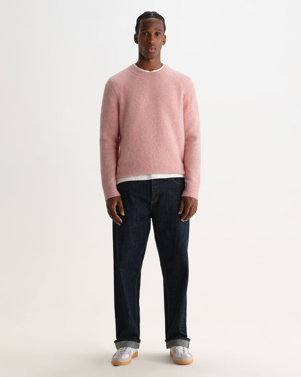 Wilde - Pale Pink Fluffy Wool Crewneck