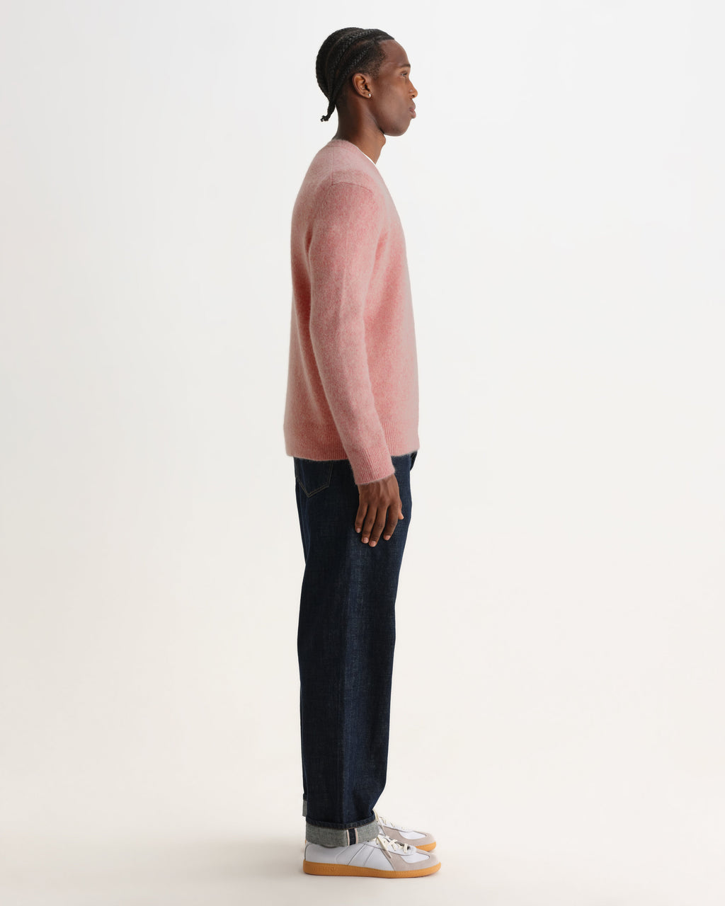 Wilde - Pale Pink Fluffy Wool Crewneck