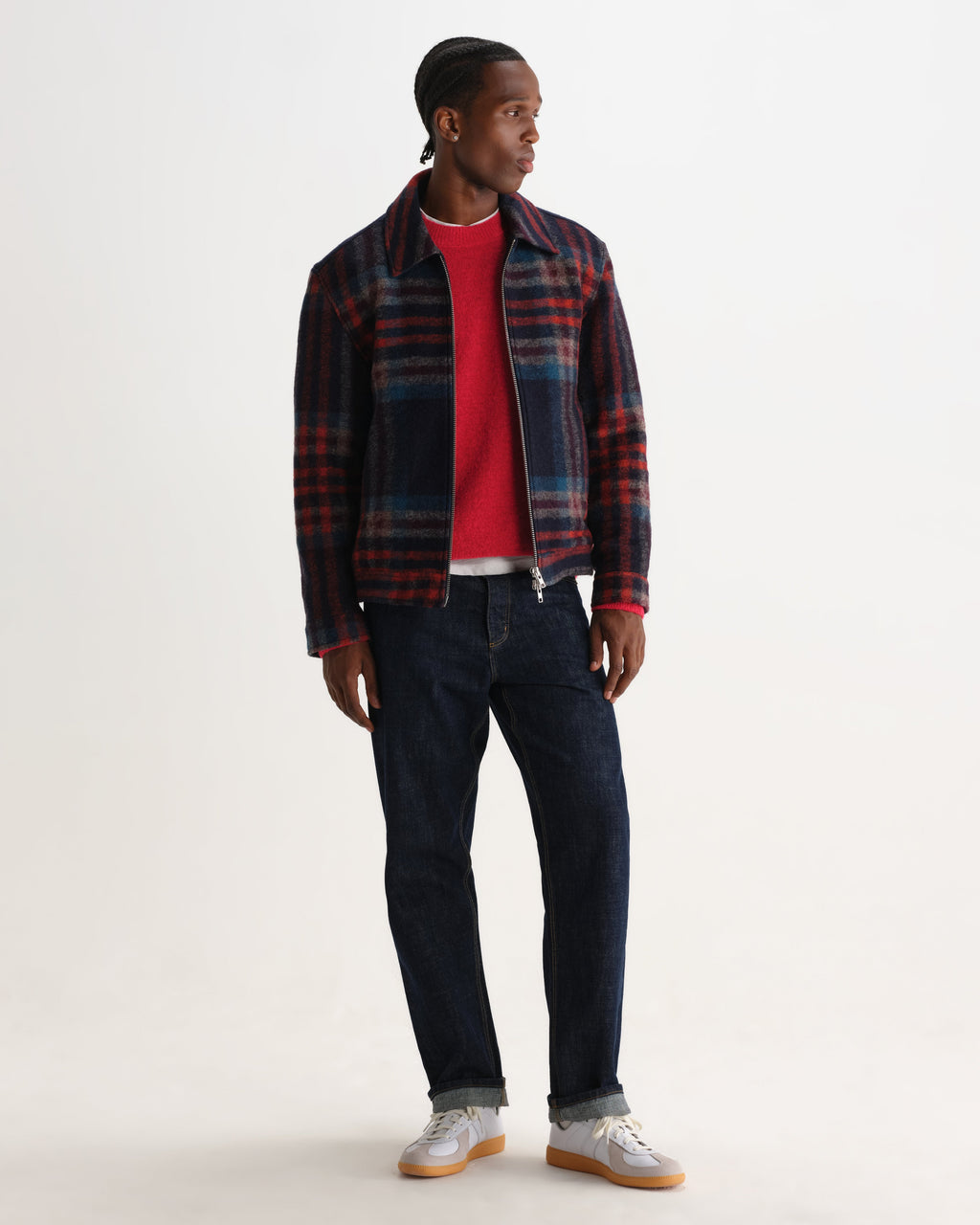 Wilde - Red Fluffy Wool Crewneck
