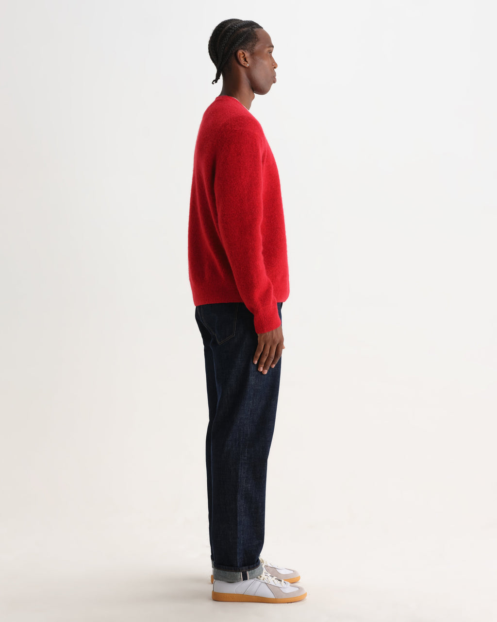 Wilde - Red Fluffy Wool Crewneck