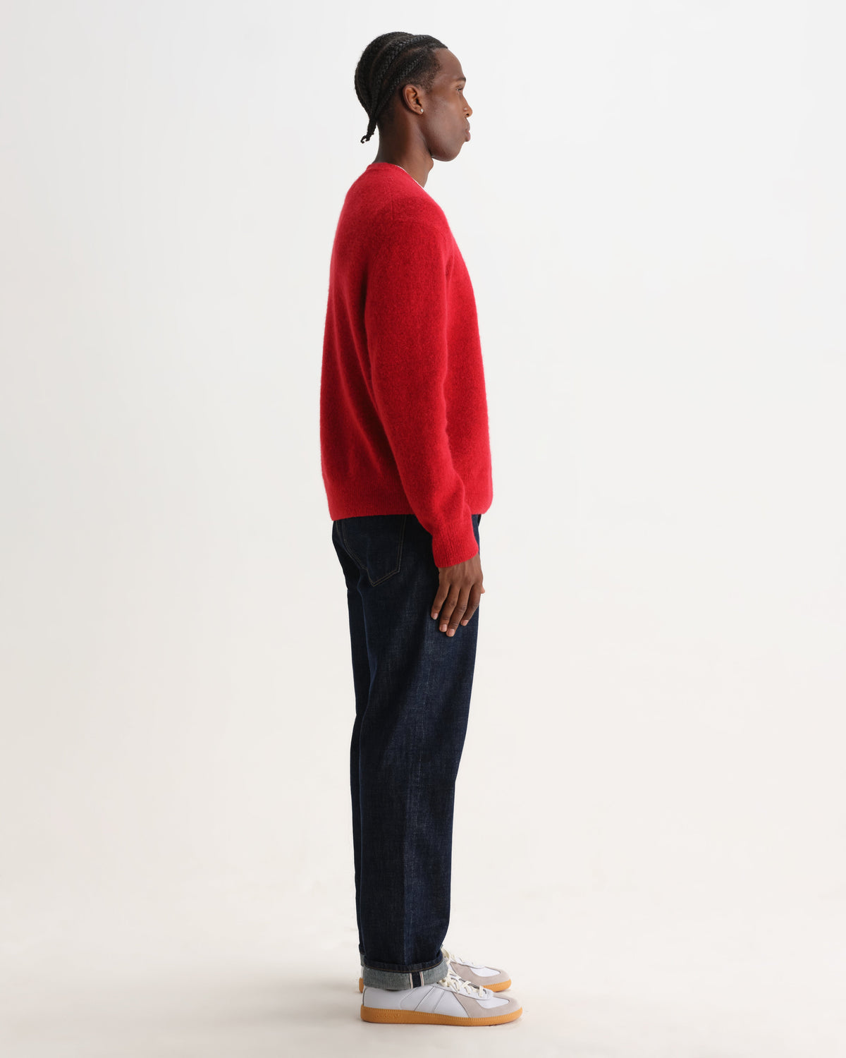 Wilde - Red Fluffy Wool Crewneck