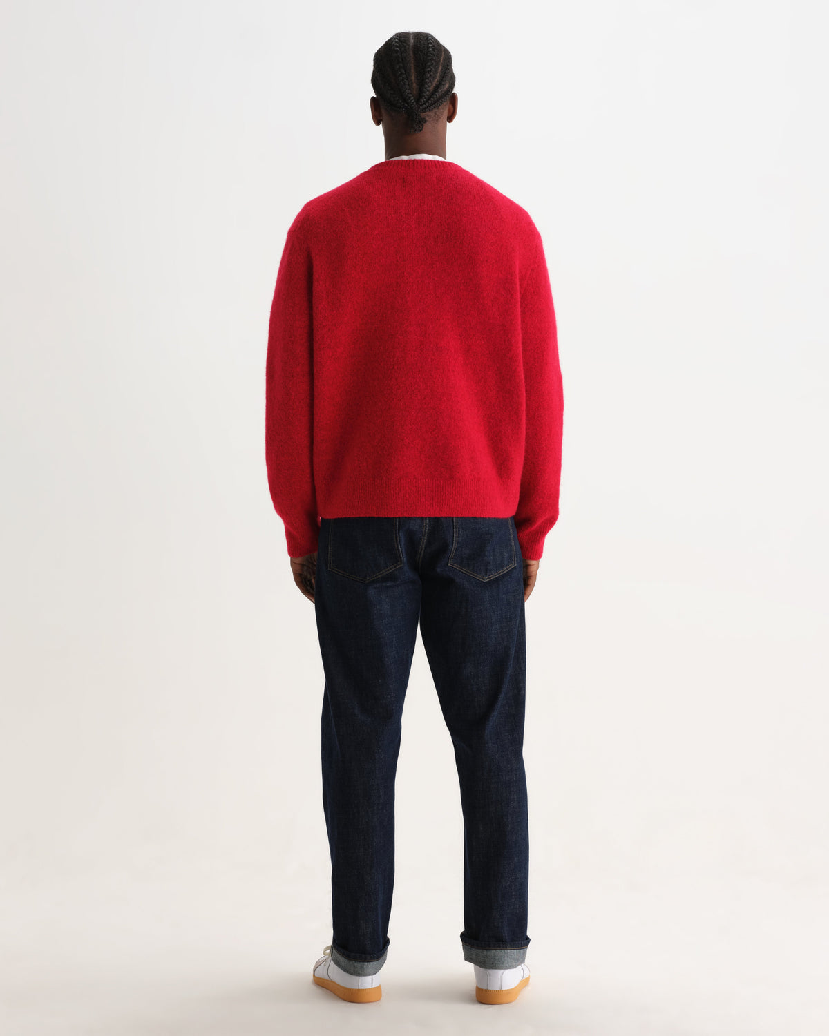 Wilde - Red Fluffy Wool Crewneck