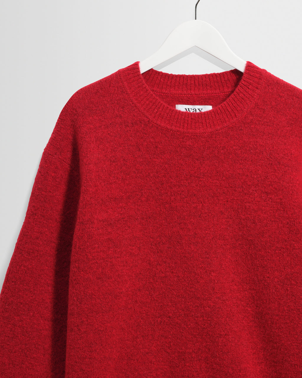 Wilde - Red Fluffy Wool Crewneck
