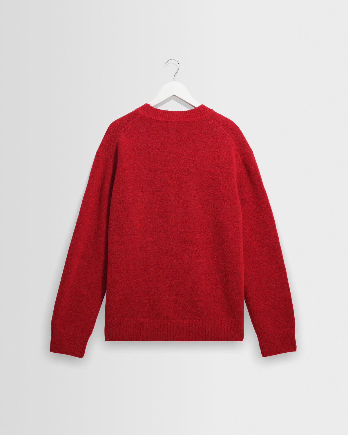 Wilde - Red Fluffy Wool Crewneck